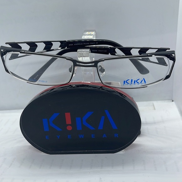 Brand New Mens Eyeglass Frame by Kika Eyewear Vintage style KE206 Black - Picture 1 of 11